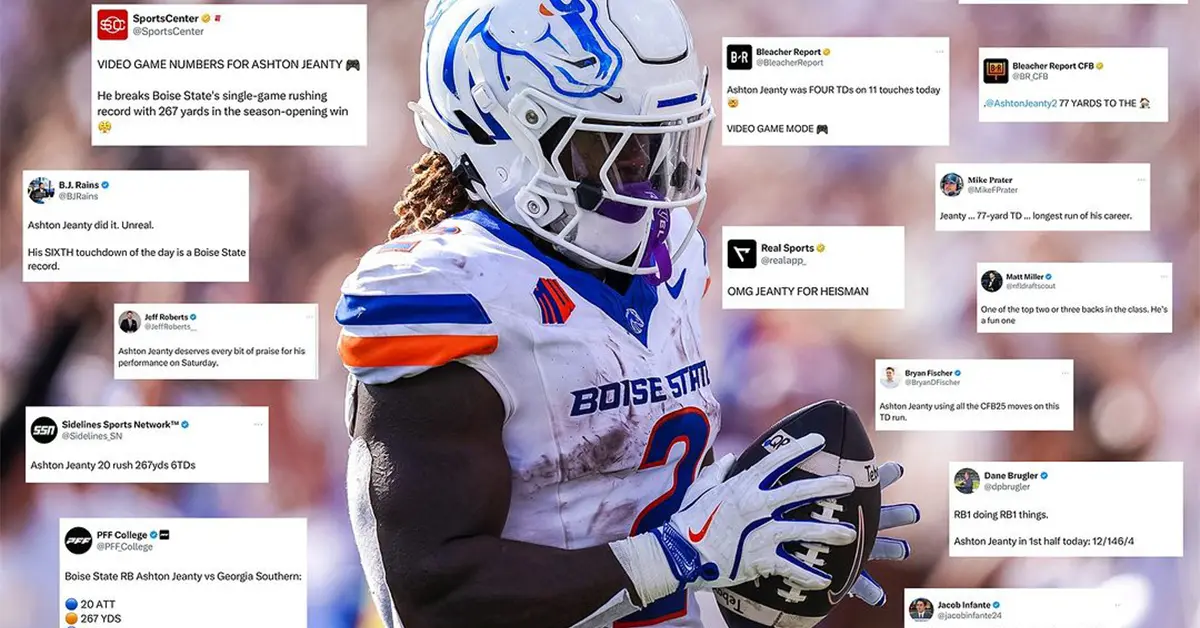 Ashton Jeanty Heisman Campaign Boise State Star Shines in 2024 Season Opener